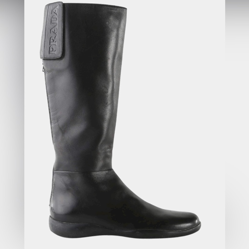Prada knee high sport boot